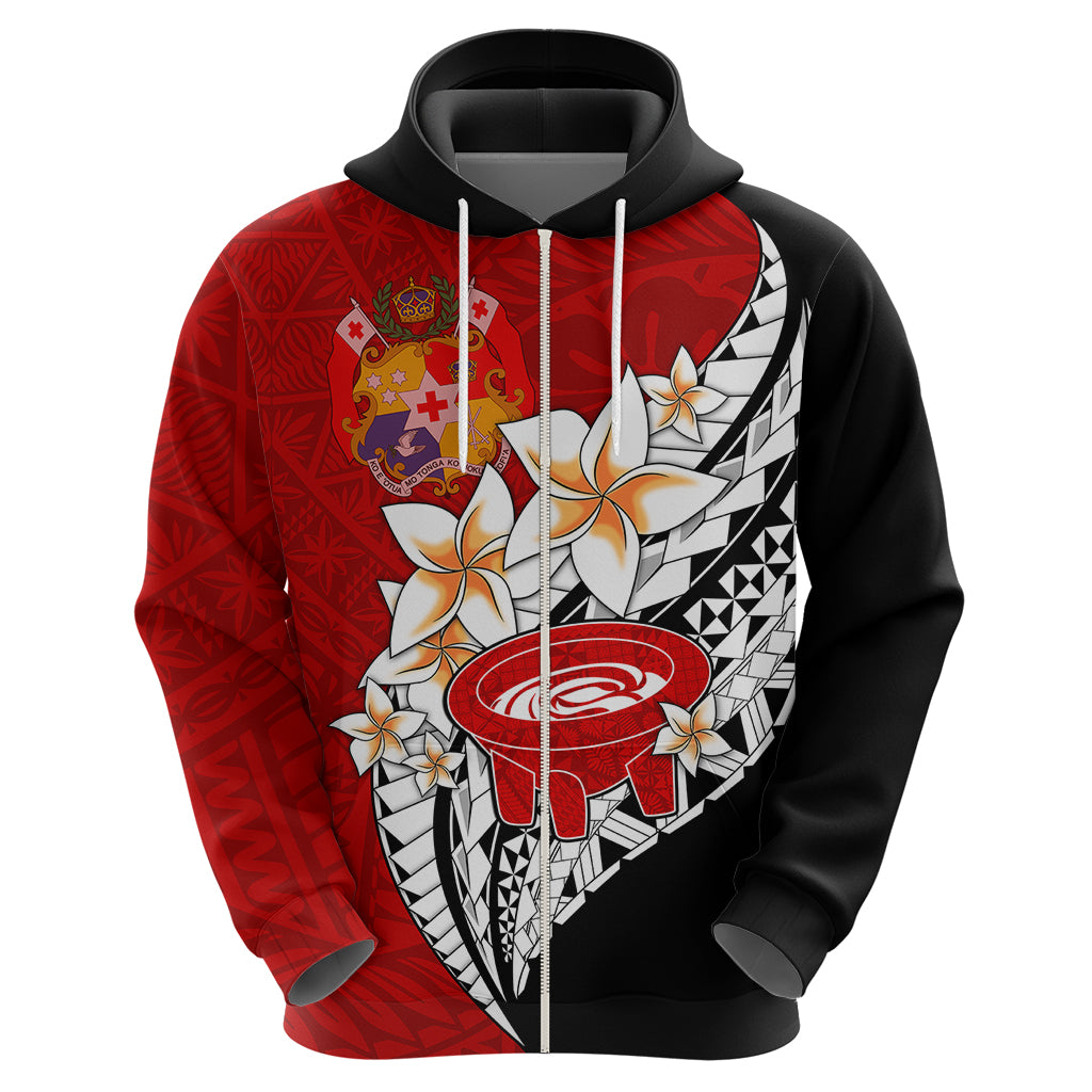 Tonga Kava Bowl Hoodie Togan Kupesi Ngatu Pattern Black - Wonder Print Shop
