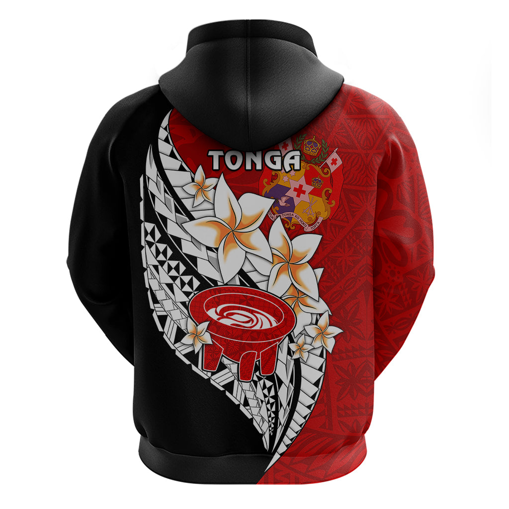 Tonga Kava Bowl Hoodie Togan Kupesi Ngatu Pattern Black - Wonder Print Shop