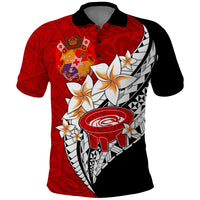 Tonga Kava Bowl Polo Shirt Togan Kupesi Ngatu Pattern Black - Wonder Print Shop