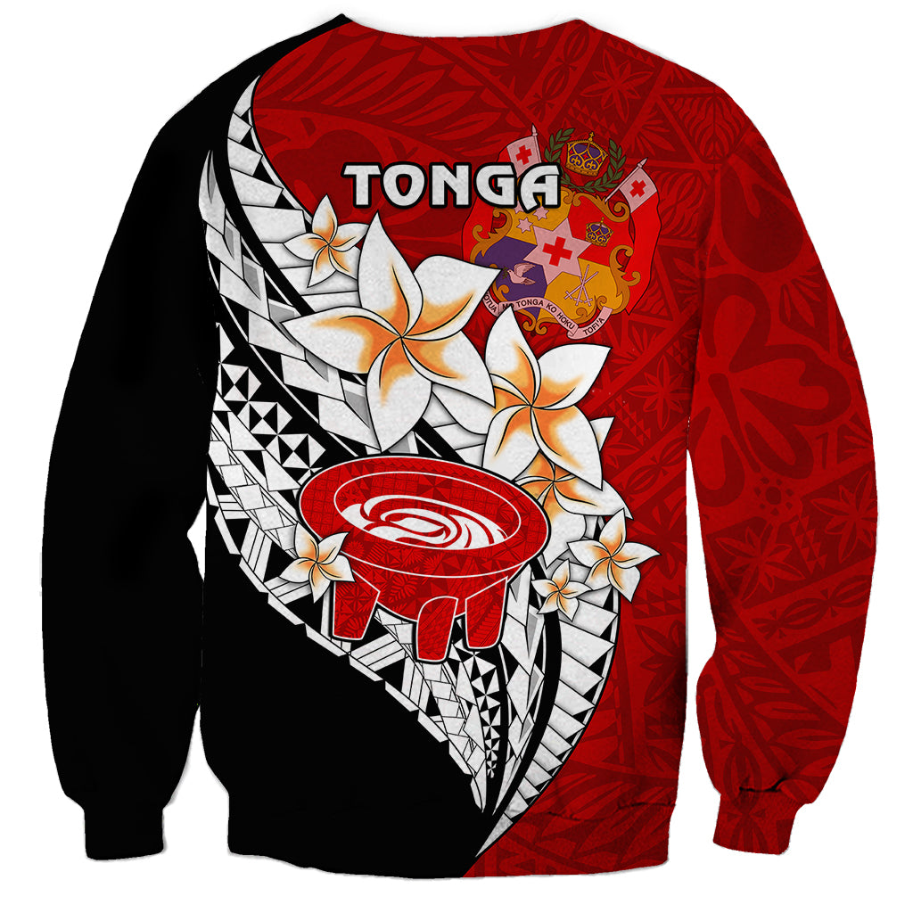 Tonga Kava Bowl Sweatshirt Togan Kupesi Ngatu Pattern Black - Wonder Print Shop