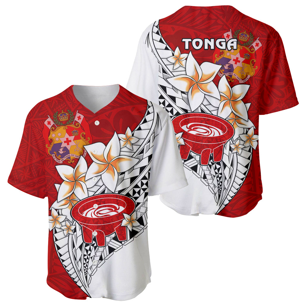Tonga Kava Bowl Baseball Jersey Togan Kupesi Ngatu Pattern White - Wonder Print Shop