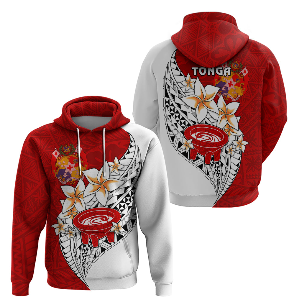 Tonga Kava Bowl Hoodie Togan Kupesi Ngatu Pattern White - Wonder Print Shop