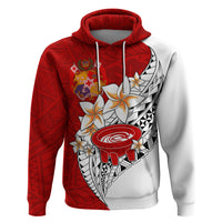 Tonga Kava Bowl Hoodie Togan Kupesi Ngatu Pattern White - Wonder Print Shop