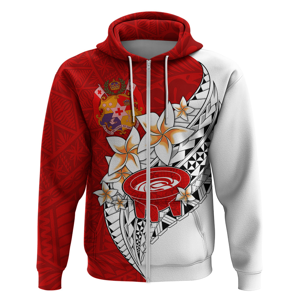 Tonga Kava Bowl Hoodie Togan Kupesi Ngatu Pattern White - Wonder Print Shop