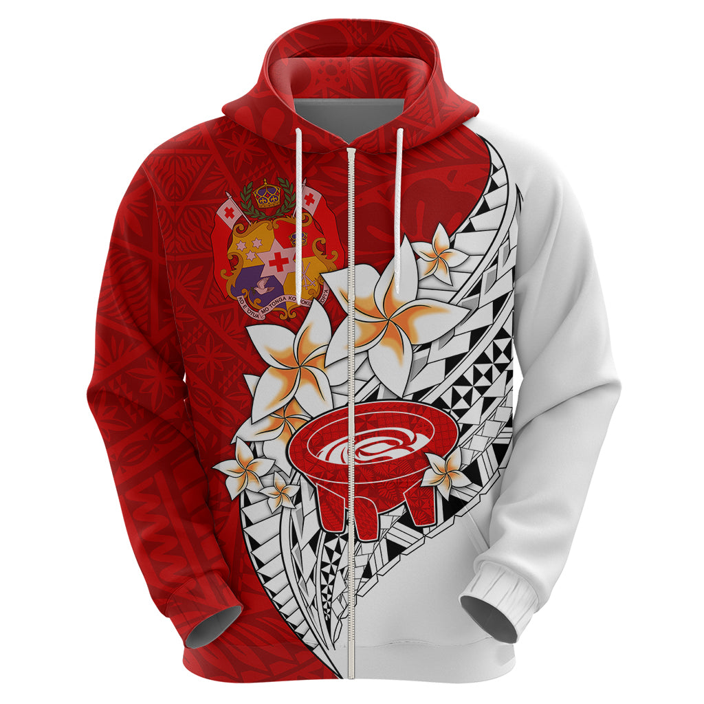 Tonga Kava Bowl Hoodie Togan Kupesi Ngatu Pattern White - Wonder Print Shop
