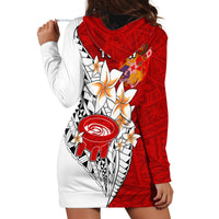 Tonga Kava Bowl Hoodie Dress Togan Kupesi Ngatu Pattern White - Wonder Print Shop