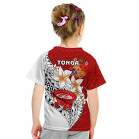 Tonga Kava Bowl Kid T Shirt Togan Kupesi Ngatu Pattern White - Wonder Print Shop