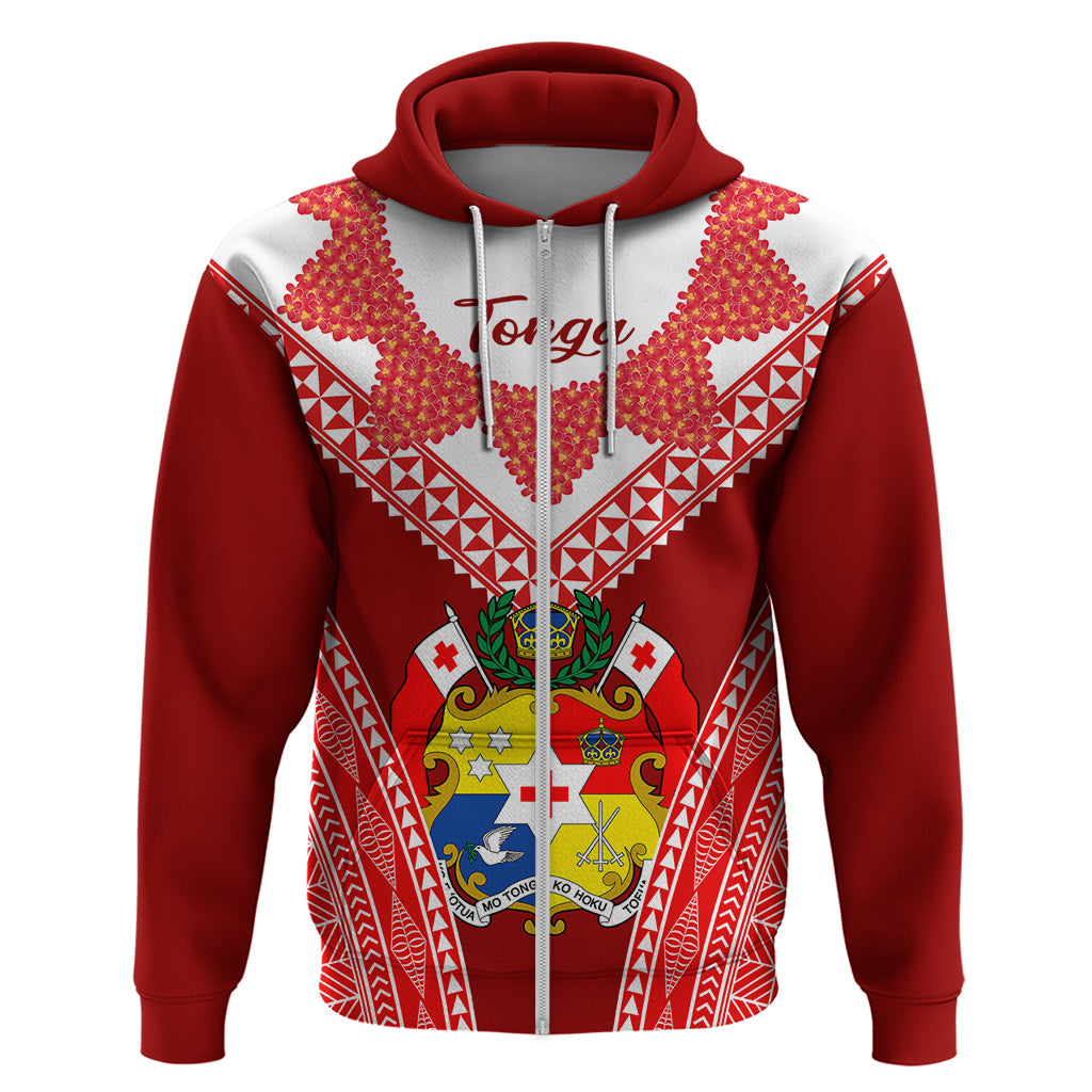 Tonga Heilala Flowers Hoodie Tongan Ngatu White Special Verison - Wonder Print Shop