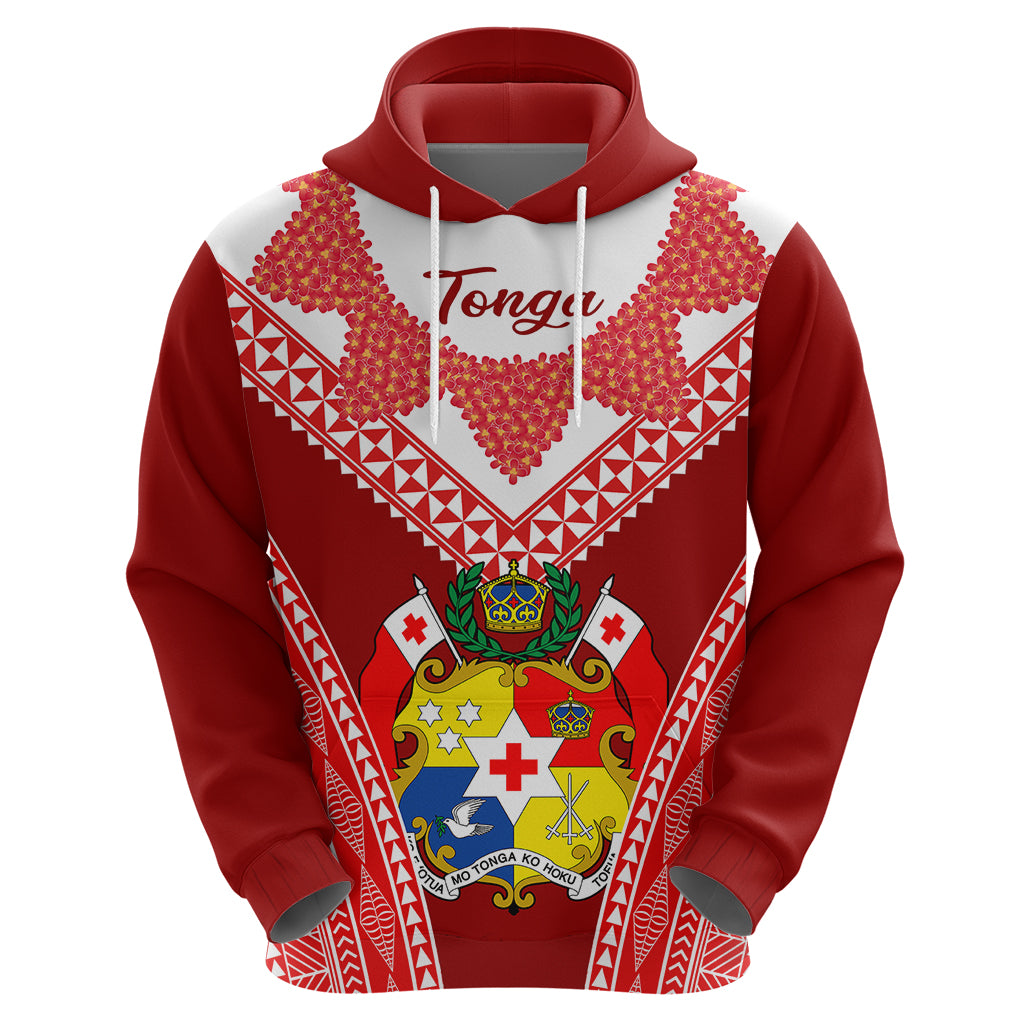 Tonga Heilala Flowers Hoodie Tongan Ngatu White Special Verison - Wonder Print Shop