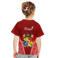 Tonga Heilala Flowers Kid T Shirt Tongan Ngatu White Special Verison - Wonder Print Shop