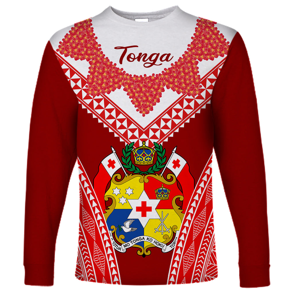 Tonga Heilala Flowers Long Sleeve Shirt Tongan Ngatu White Special Verison - Wonder Print Shop