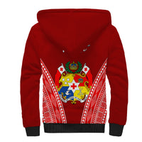 Tonga Heilala Flowers Sherpa Hoodie Tongan Ngatu White Special Verison - Wonder Print Shop