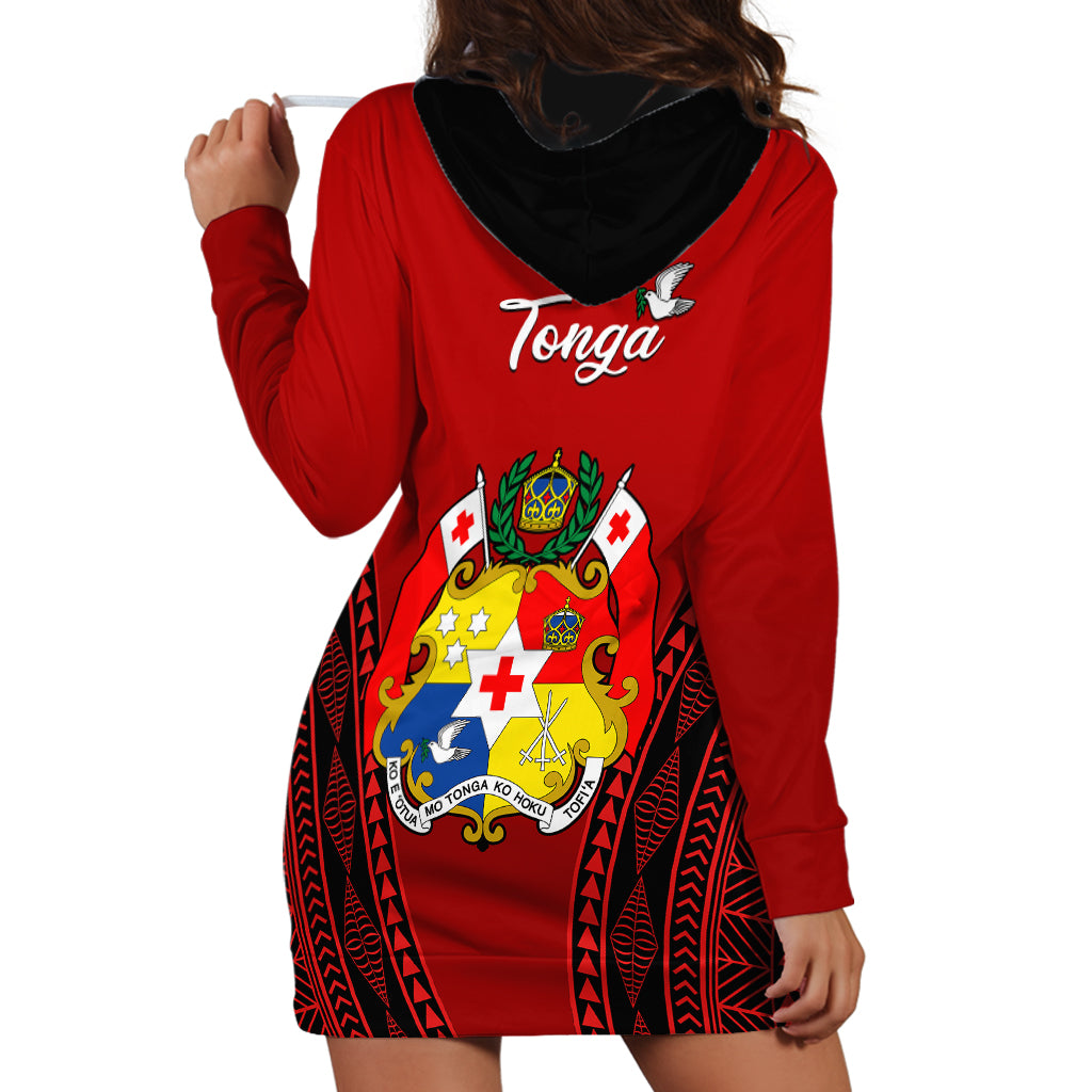 Tonga Heilala Flowers Hoodie Dress Tongan Ngatu Black Special Verison - Wonder Print Shop