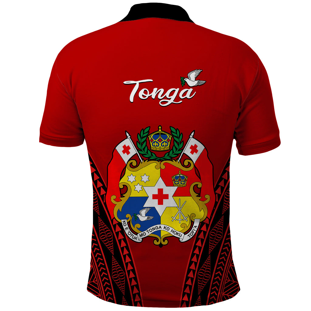 Tonga Heilala Flowers Polo Shirt Tongan Ngatu Black Special Verison - Wonder Print Shop