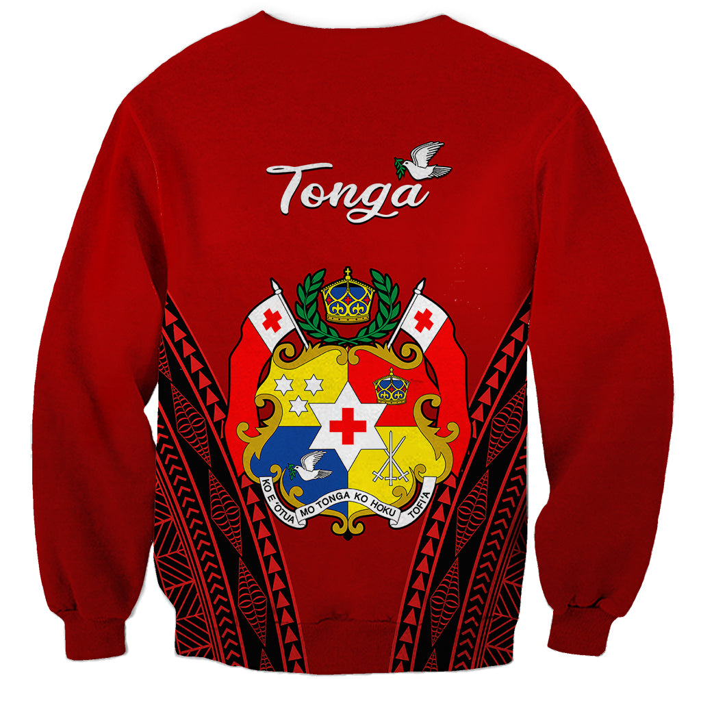 Tonga Heilala Flowers Sweatshirt Tongan Ngatu Black Special Verison - Wonder Print Shop