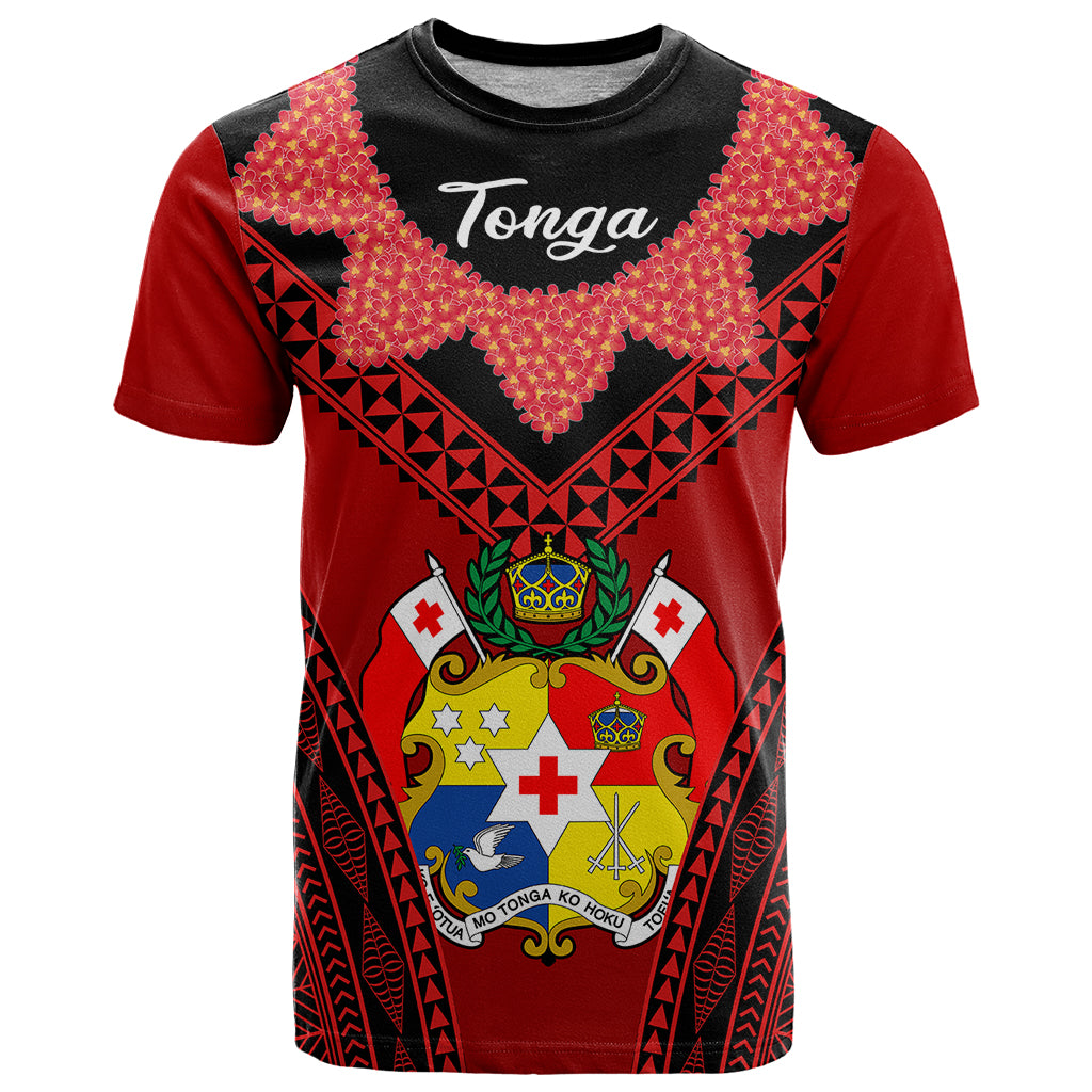 Tonga Heilala Flowers T Shirt Tongan Ngatu Black Special Verison - Wonder Print Shop