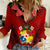 Tonga Heilala Flowers Women Casual Shirt Tongan Ngatu Black Special Verison - Wonder Print Shop