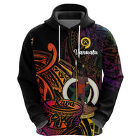 Custom Vanuatu Hoodie Kava Bowl Mix Polynesian Gradient Style - Wonder Print Shop