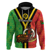 Custom Vanuatu Hoodie Kava Bowl Mix Sand Drawing Flag Style - Wonder Print Shop