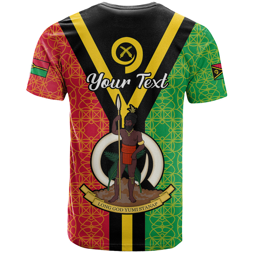 Custom Vanuatu T Shirt Kava Bowl Mix Sand Drawing Flag Style - Wonder Print Shop