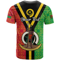 Custom Vanuatu T Shirt Kava Bowl Mix Sand Drawing Flag Style - Wonder Print Shop