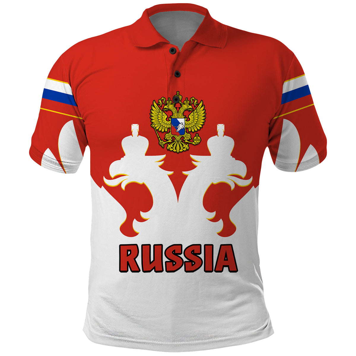 (Custom Text And Number) Russia Hockey Polo Shirt White Sporty Style 2023 - Wonder Print Shop