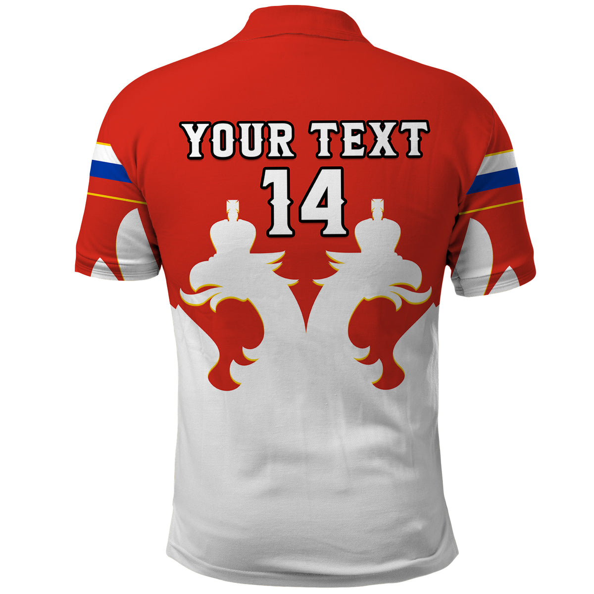 (Custom Text And Number) Russia Hockey Polo Shirt White Sporty Style 2023 - Wonder Print Shop
