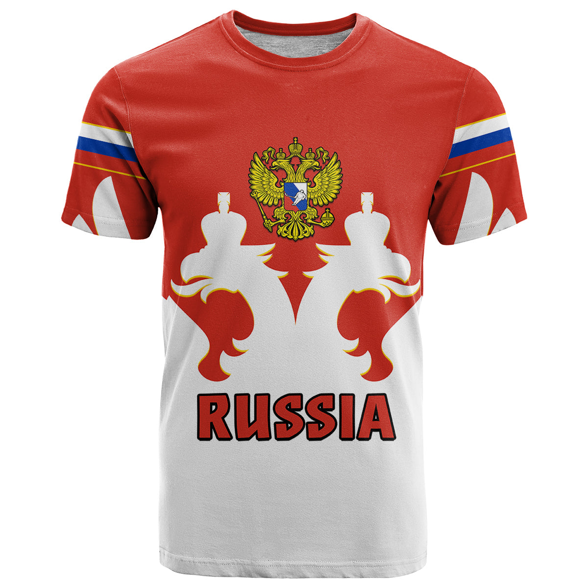 Custom Russia Hockey 2023 White Sporty Style T Shirt - Wonder Print Shop