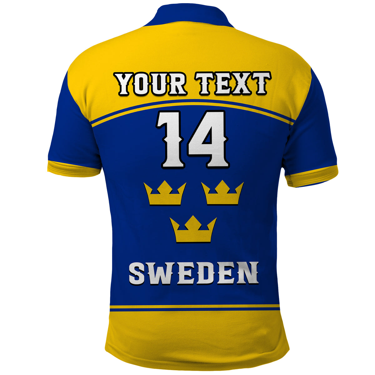 (Custom Text And Number) Sweden Hockey 2023 Polo Shirt Sporty Style - Wonder Print Shop