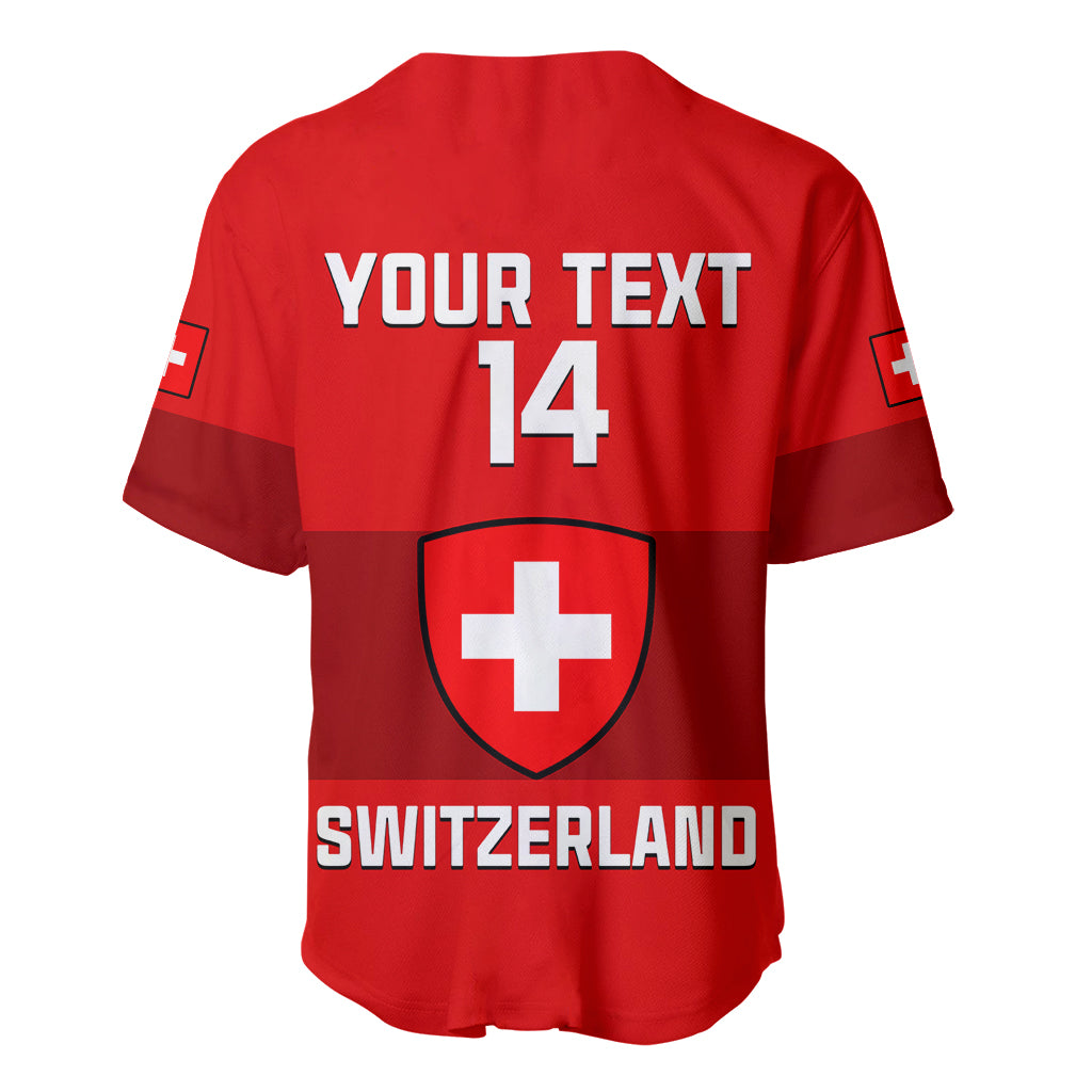 (Custom Text And Number) Switzerland Hockey 2023 Sporty Style Baseball Jersey - Wonder Print Shop