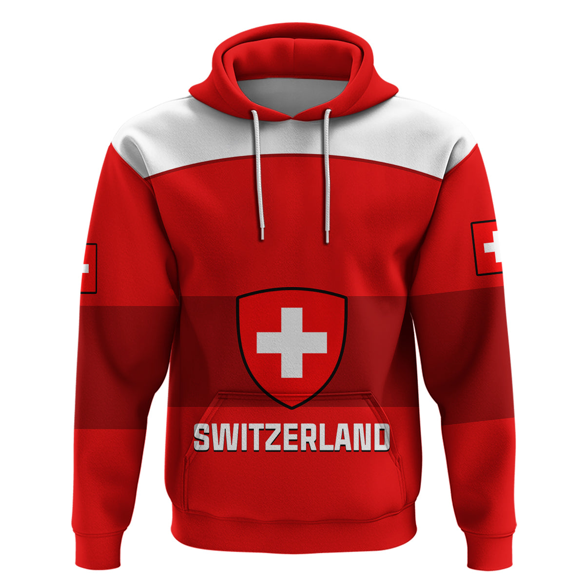 Custom Switzerland Hockey 2023 Sporty Style Hoodie - Wonder Print Shop