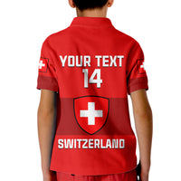 (Custom Text And Number) Switzerland Hockey 2023 Polo Shirt Sporty Style for Kid - Wonder Print Shop
