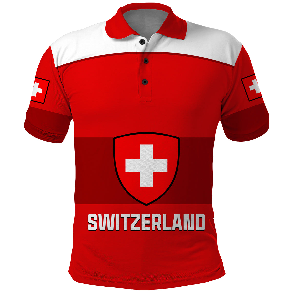 (Custom Text And Number) Switzerland Hockey 2023 Polo Shirt Sporty Style - Wonder Print Shop