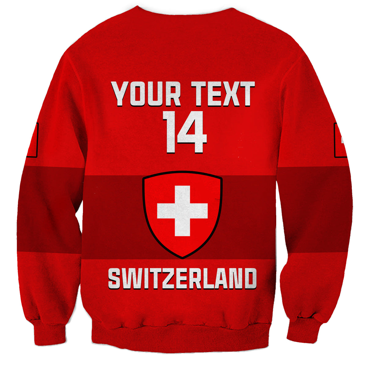(Custom Text And Number) Switzerland Hockey 2023 Sporty Style Sweatshirt - Wonder Print Shop