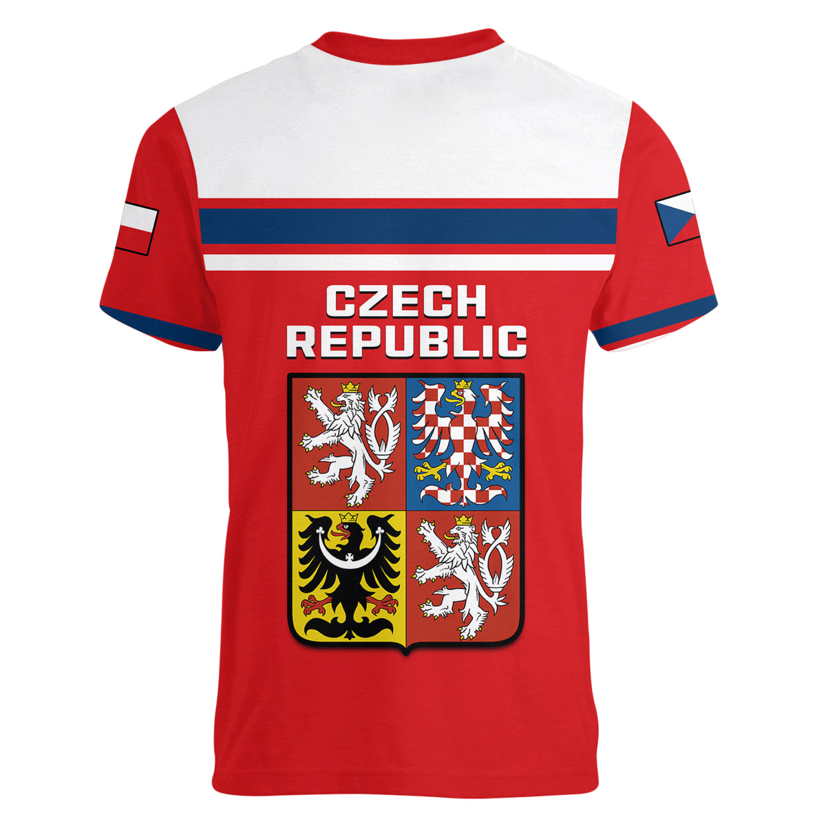 Czech Republic Hockey 2023 Sporty Style Women V Neck T Shirt - Wonder Print Shop