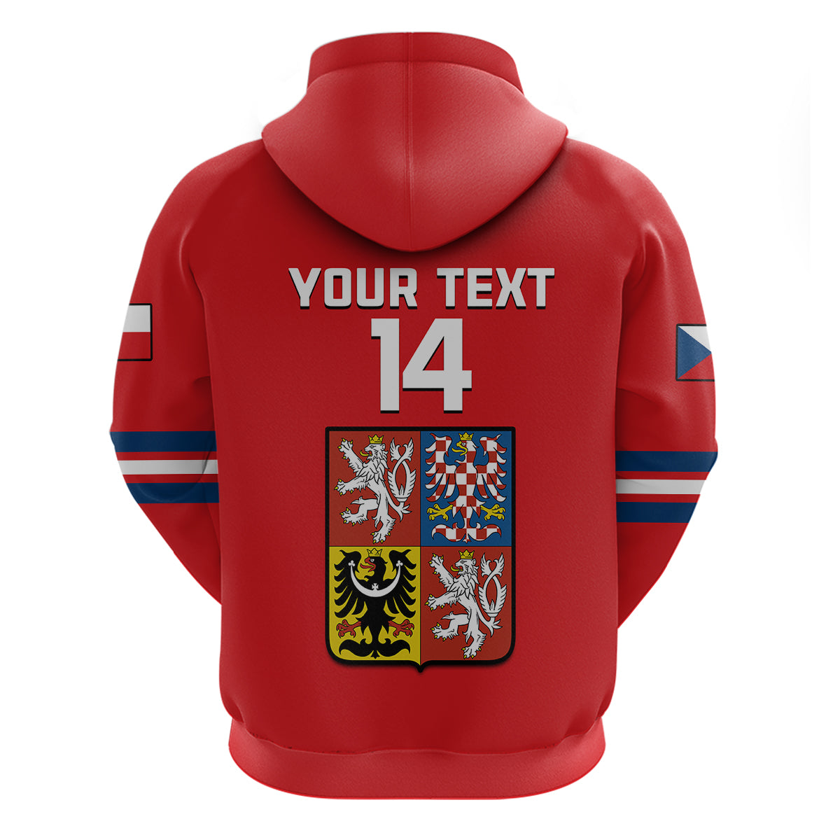 Custom Czech Republic Hockey 2023 Sporty Style Hoodie - Wonder Print Shop