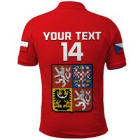 (Custom Text And Number) Czech Republic Hockey 2023 Polo Shirt Sporty Style - Wonder Print Shop