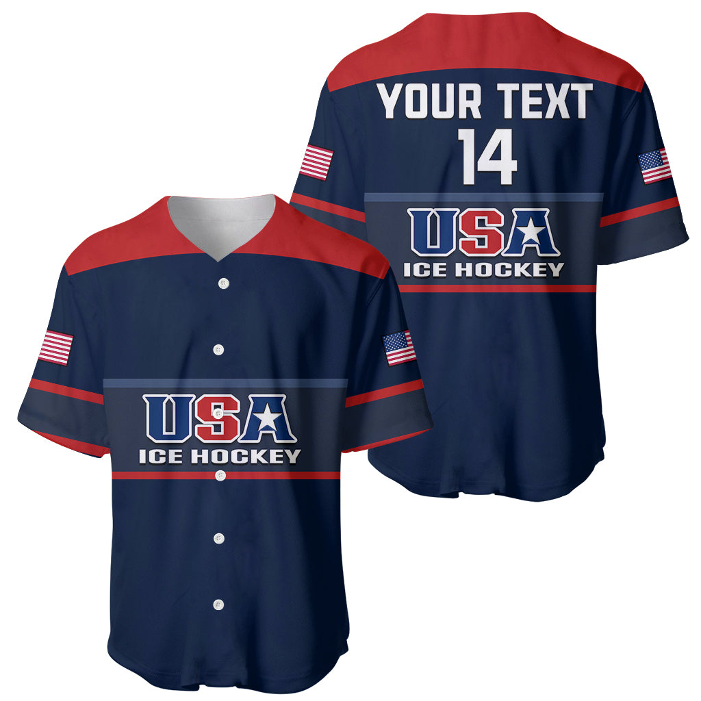 (Custom Text And Number) United States Hockey 2023 Baseball Jersey USA Sporty Style - Wonder Print Shop