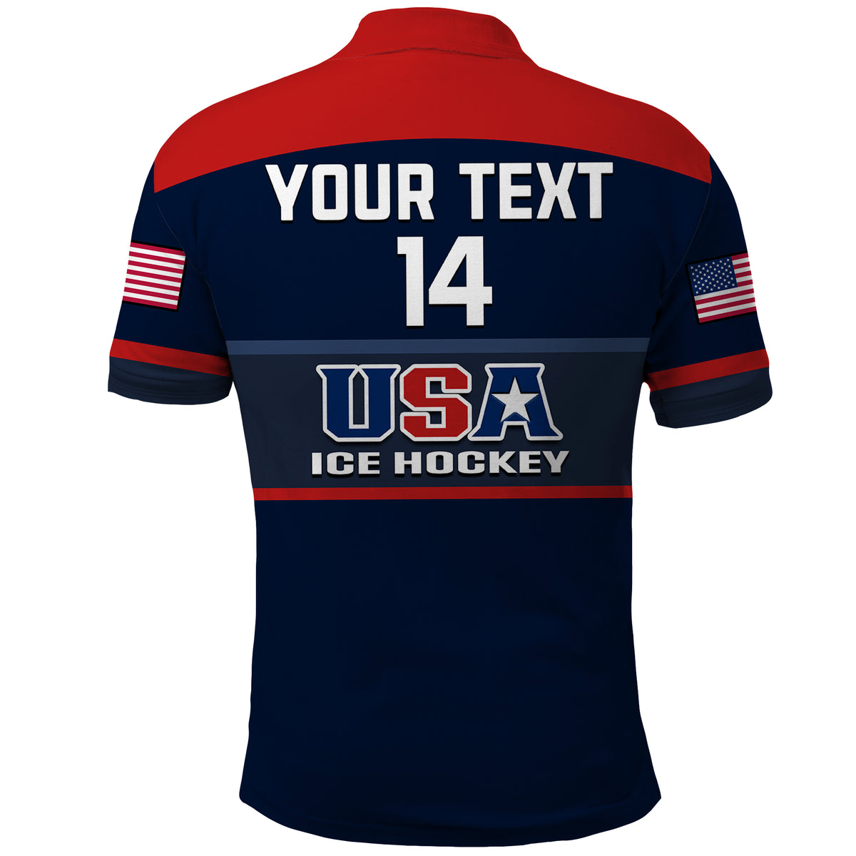 (Custom Text And Number) United States Hockey Polo Shirt 2023 USA Sporty Style - Wonder Print Shop