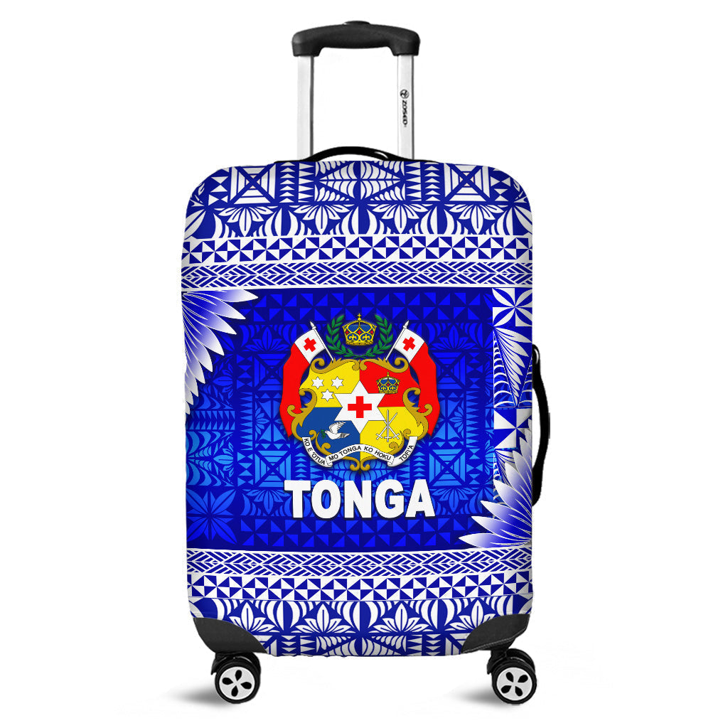 Tonga Coat Of Arms Luggage Covers Simplified Version Blue LT8 - Wonder Print Shop