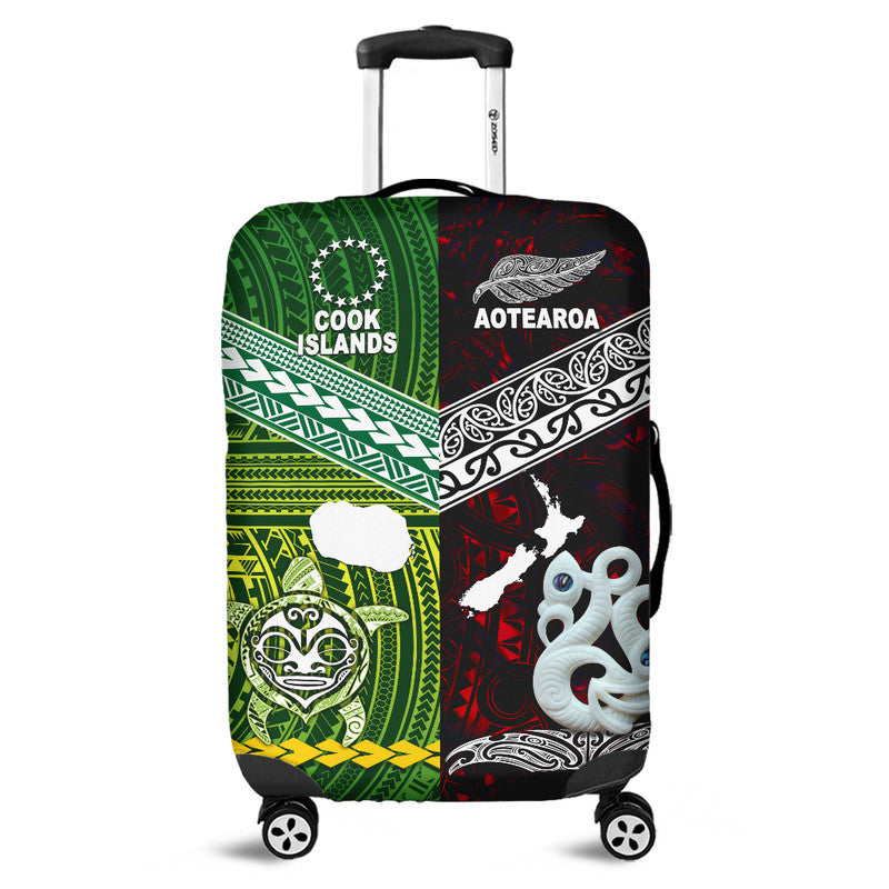 New Zealand and Cook Islands Luggage Cover Together Red LT8 - Wonder Print Shop