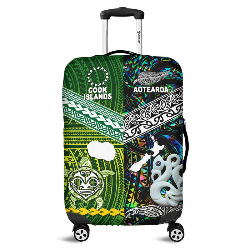 New Zealand and Cook Islands Luggage Cover Together Paua Shell LT8 - Wonder Print Shop