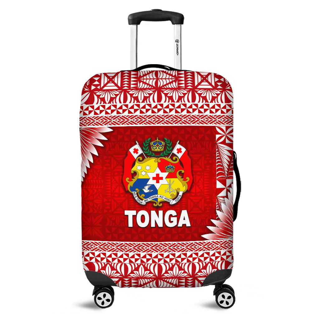 Tonga Coat Of Arms Luggage Covers Simplified Version Red LT8 - Wonder Print Shop