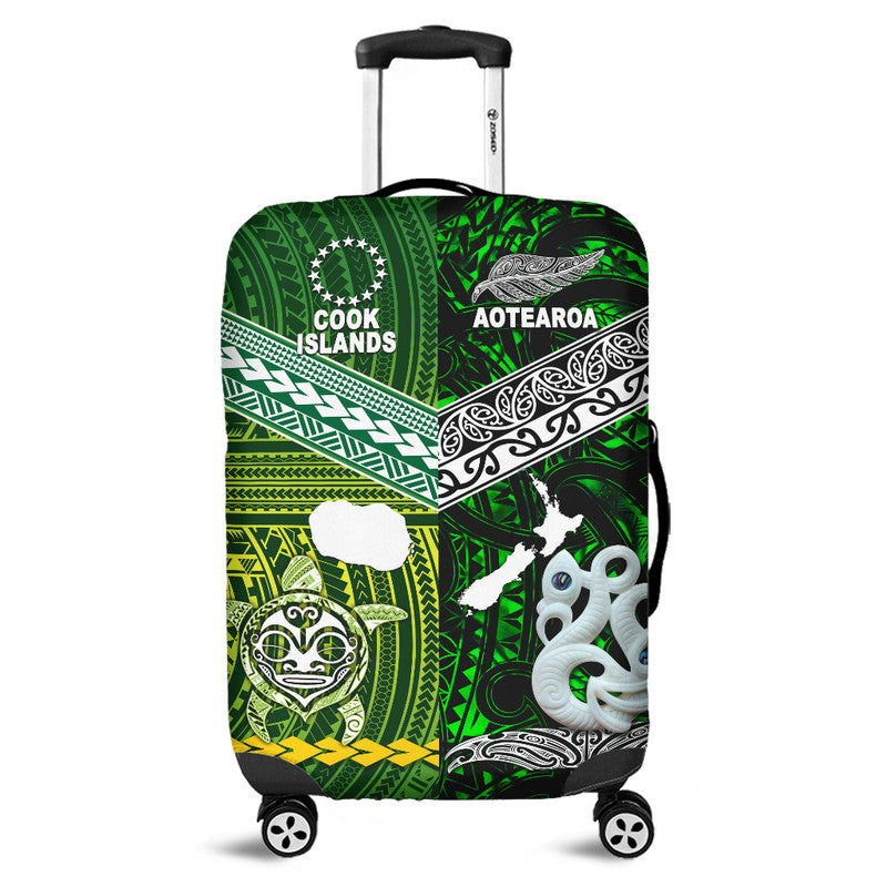 New Zealand and Cook Islands Luggage Cover Together Green LT8 - Wonder Print Shop