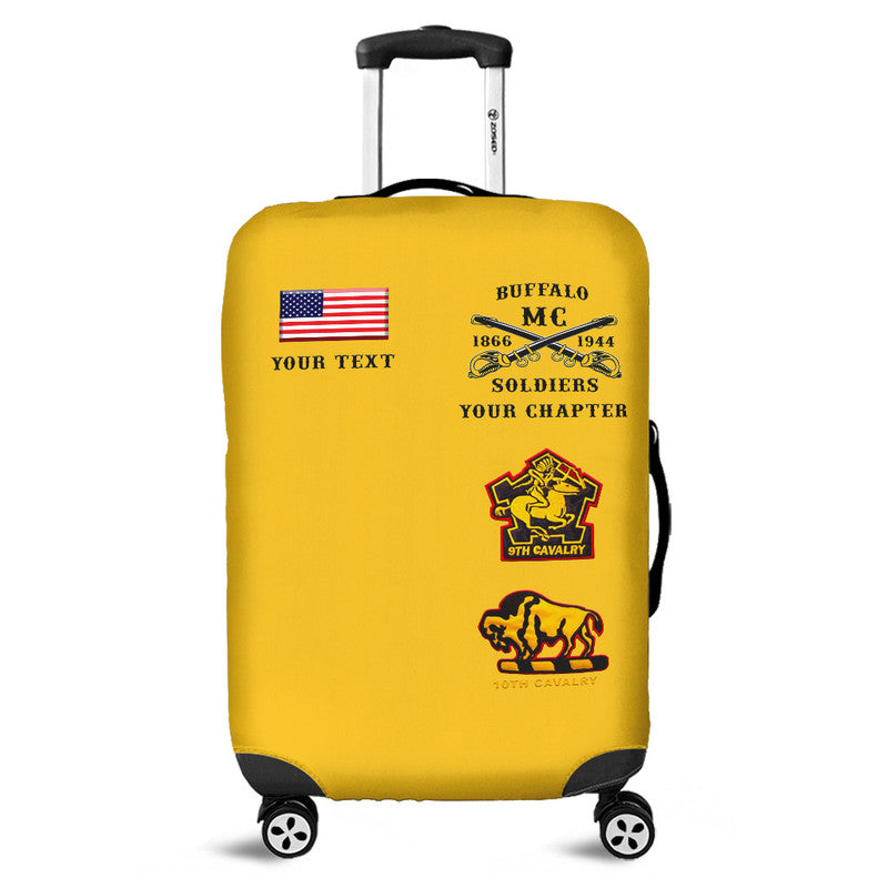(Custom Personalised) Buffalo Soldiers Motorcycle Club BSMC Luggage Cover Original Style - Gold LT8 - Wonder Print Shop