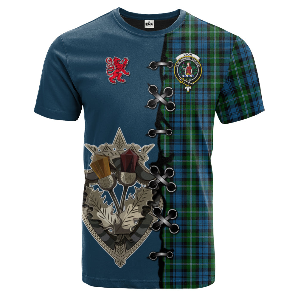 scottish-lyon-clan-crest-tartan-lion-rampant-and-celtic-thistle-t-shirt