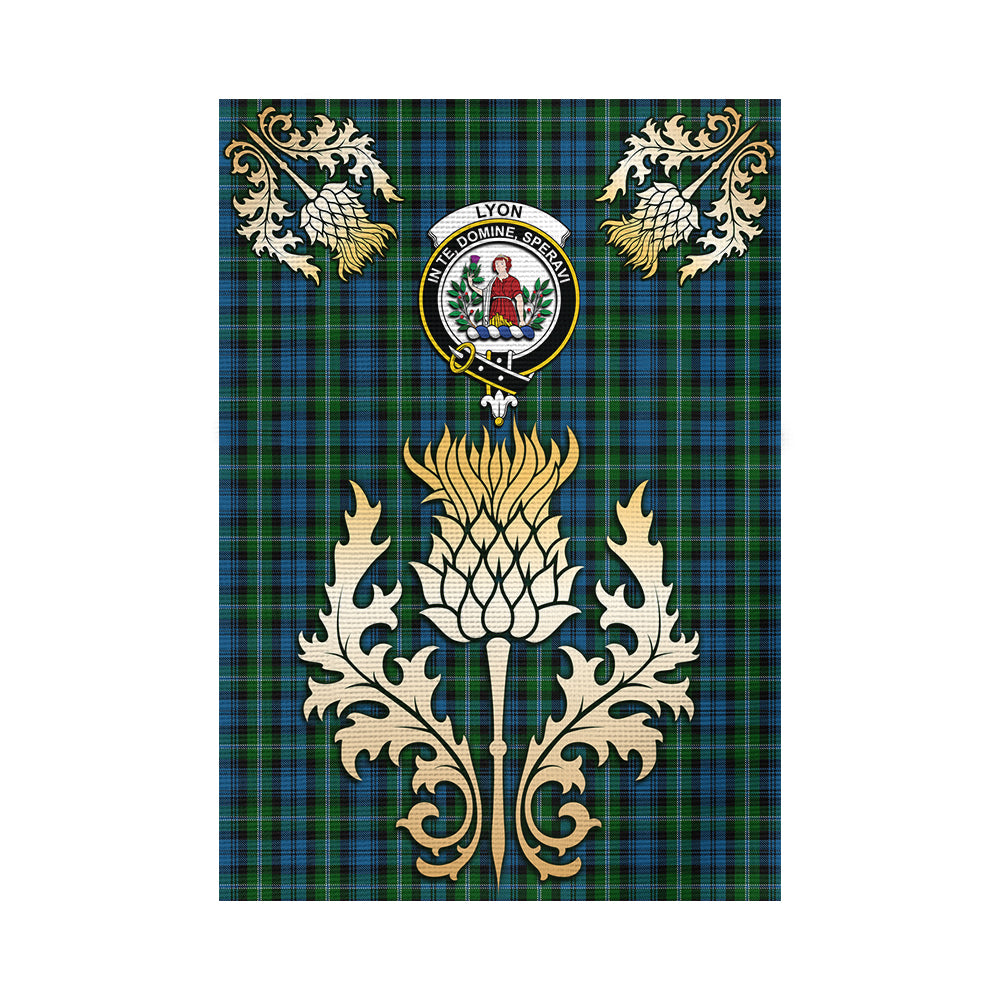 scottish-lyon-clan-crest-gold-thistle-tartan-garden-flag