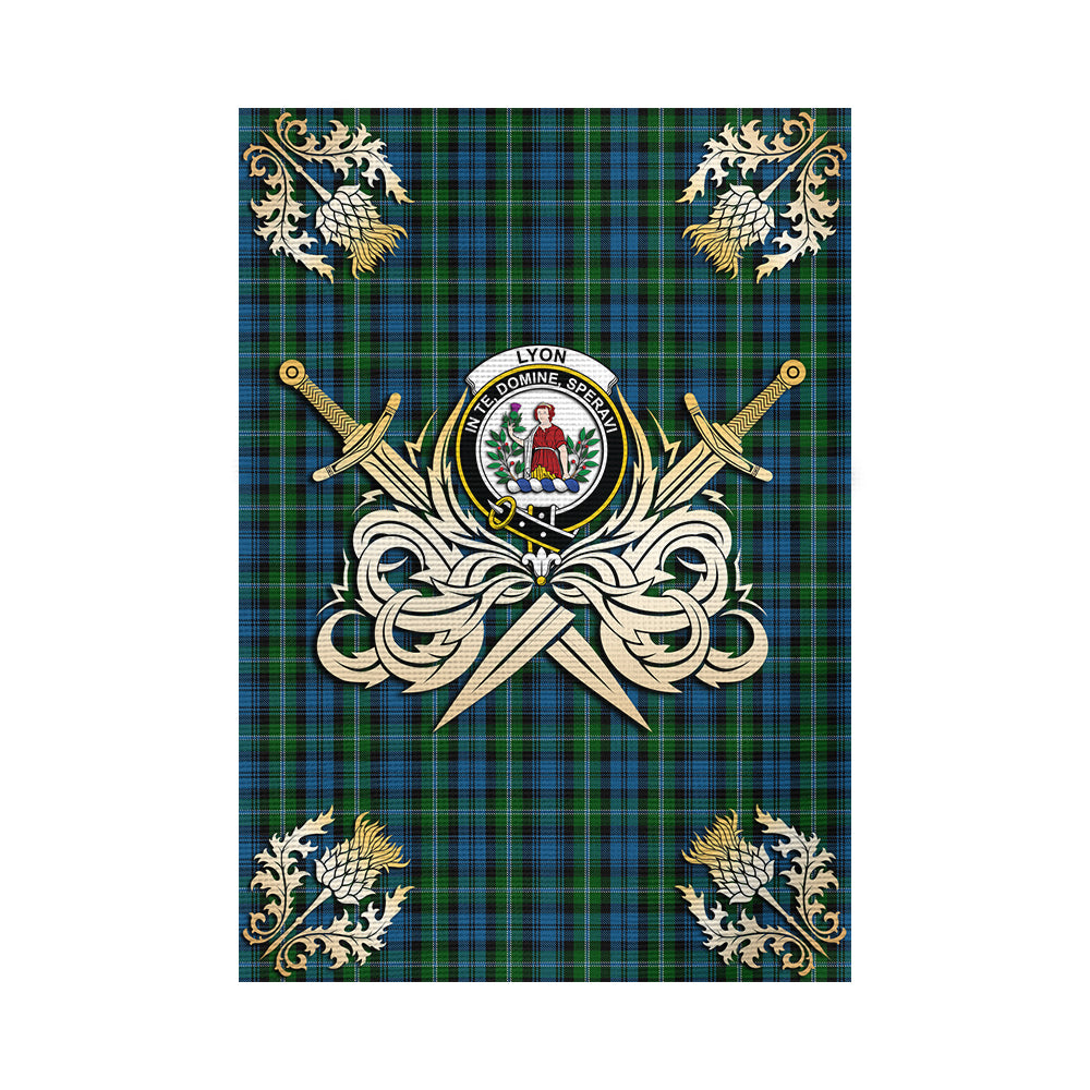 scottish-lyon-clan-crest-courage-sword-tartan-garden-flag