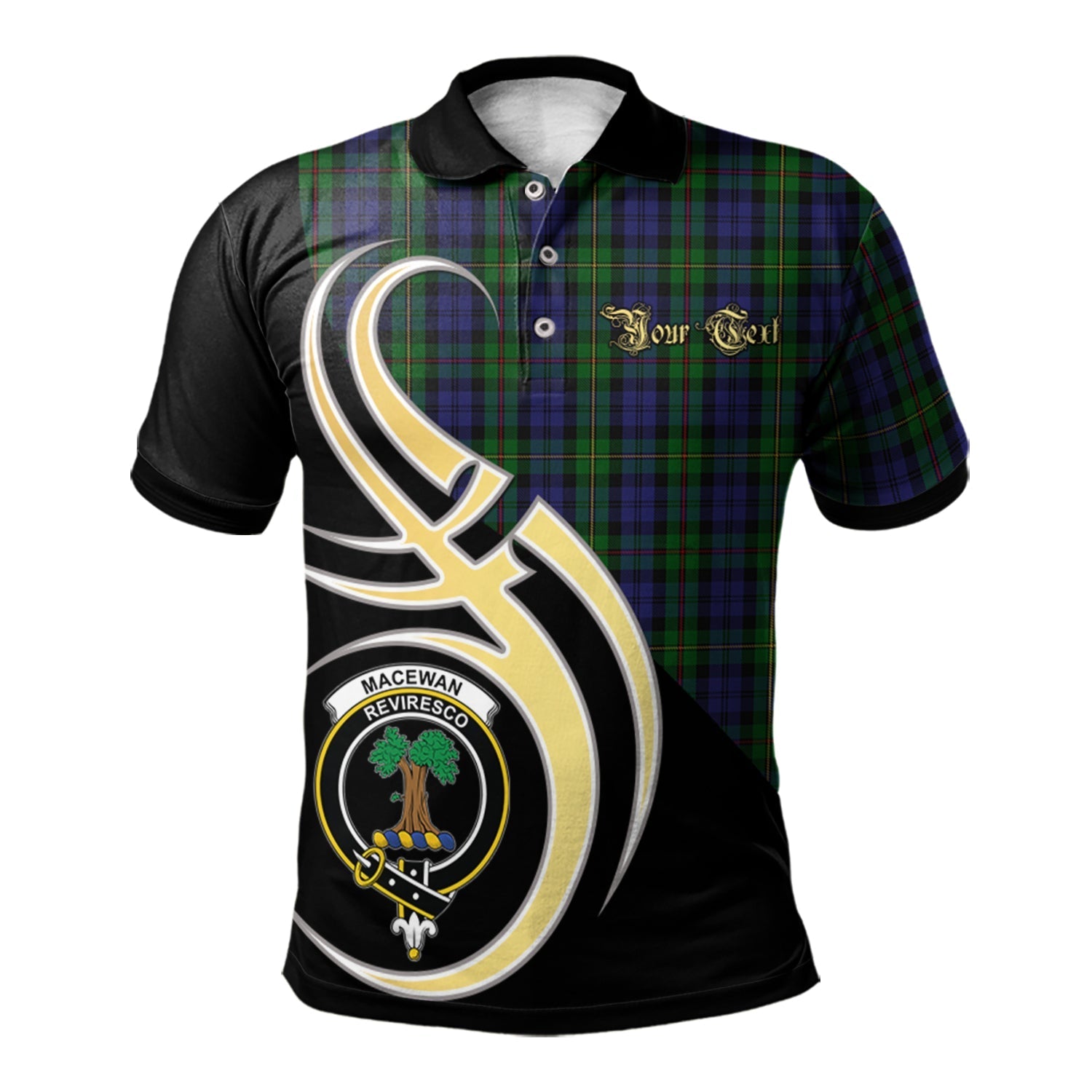 scotland-macewen-macewan-clan-crest-tartan-believe-in-me-polo-shirt