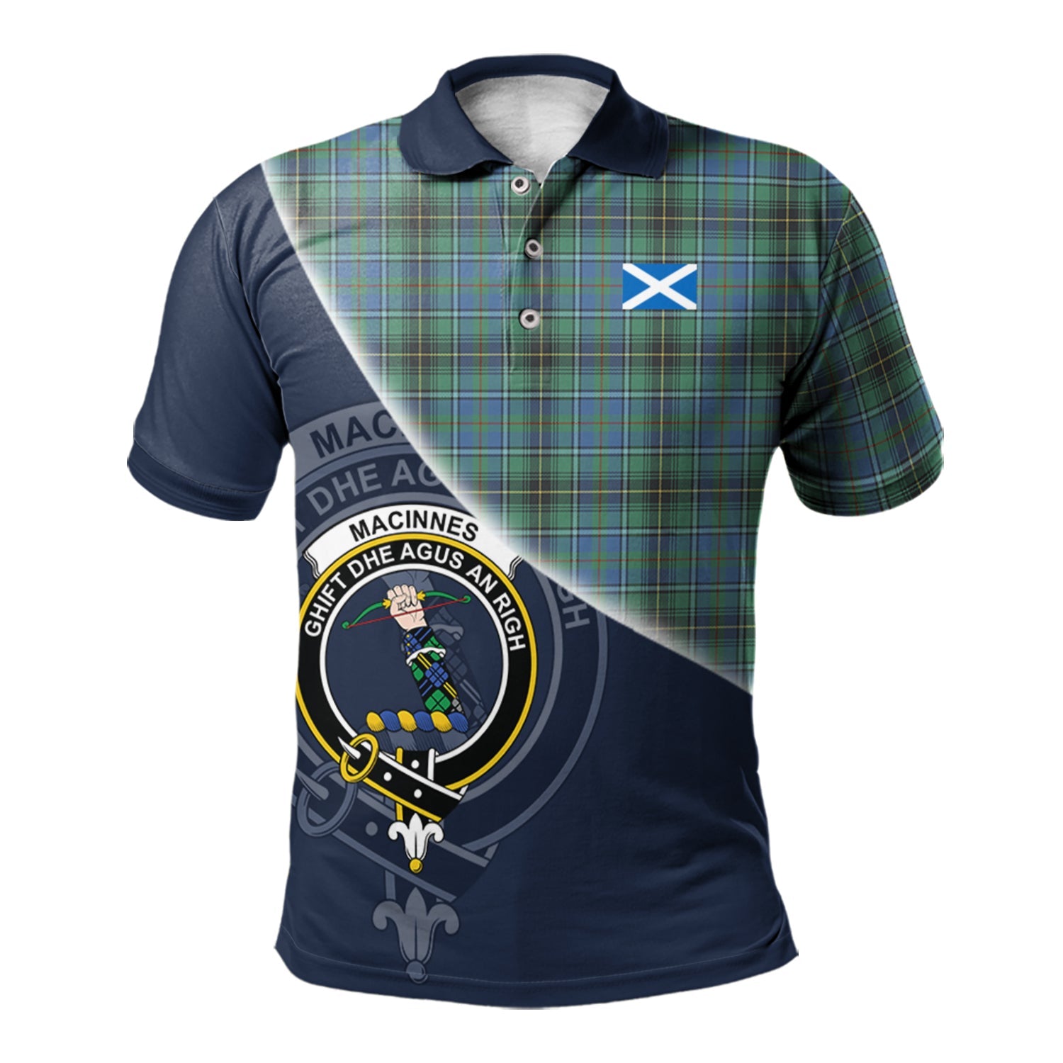 scottish-macinnes-ancient-clan-crest-tartan-scotland-flag-half-style-polo-shirt